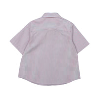 Boys and Arrows Blue/Red Medium Stripe Short Sleeve Shirt