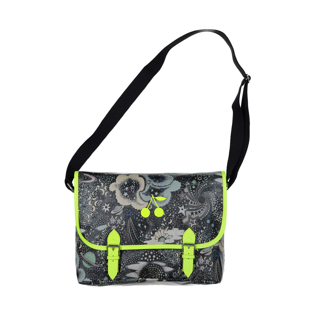 Bonpoint Black Solar Print Messenger Bag