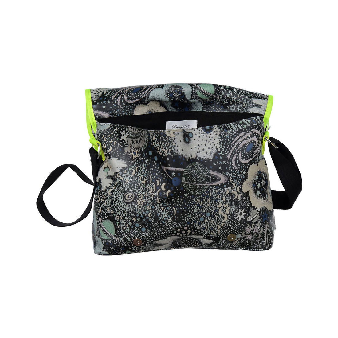 Bonpoint Black Solar Print Messenger Bag