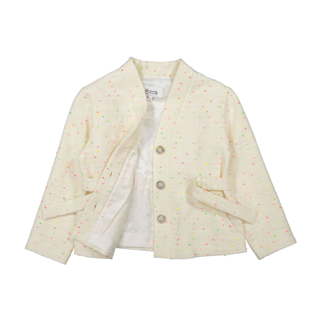 Bonpoint Ecru Confetti Tweed Naoli Jacket