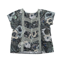 Bonpoint Black Solar Print Chevron Nellia Blouse