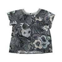 Bonpoint Black Solar Print Chevron Nellia Blouse