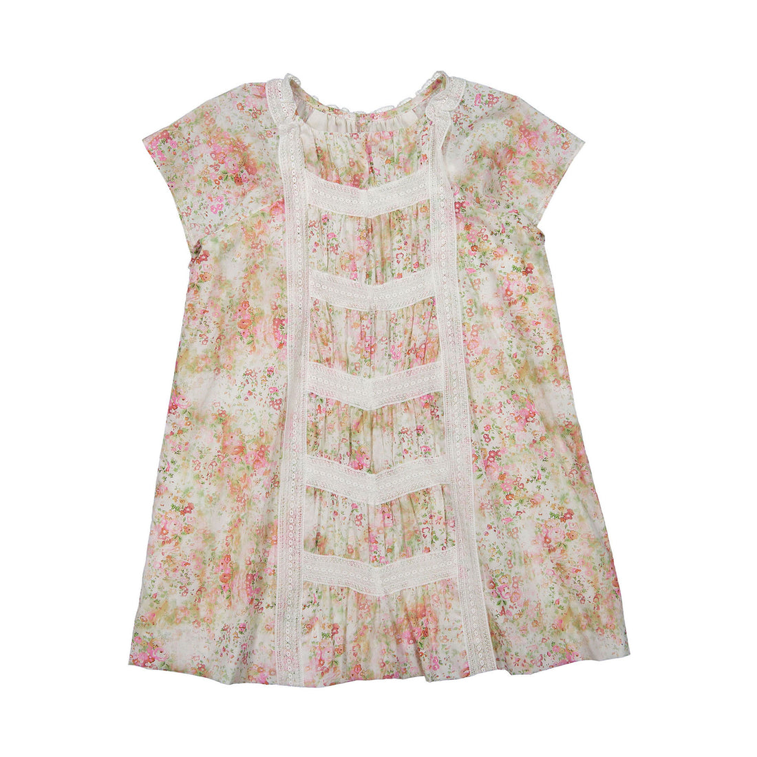 Bonpoint Pink Floral Chevron Nelly Dress
