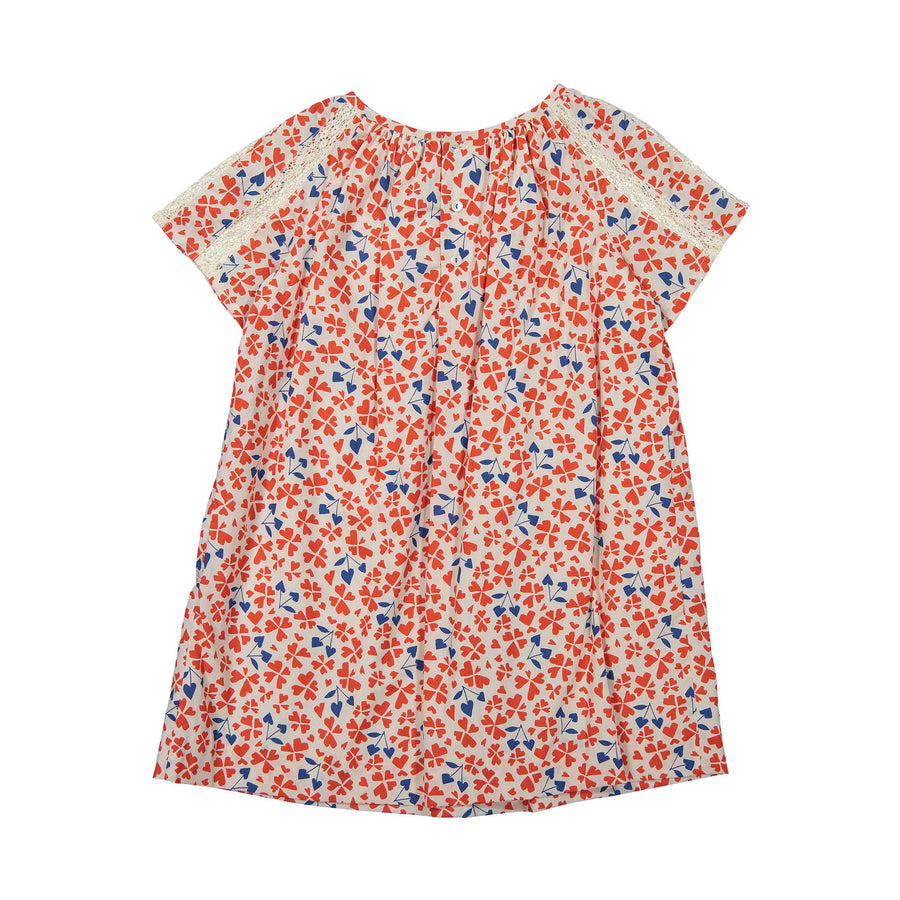 Bonpoint Red Heart Print Natacha Dress