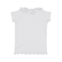Bonpoint White Tulle Collar Tee