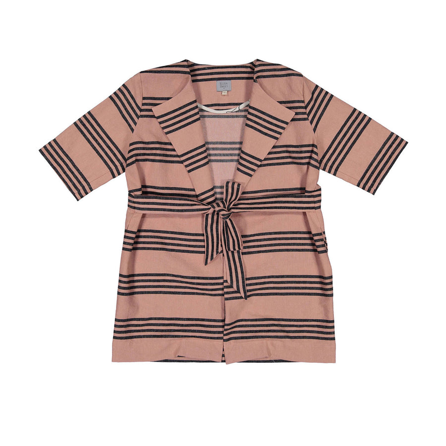 Hilda.Henri Salmon Tea Stripes Alizee Coat