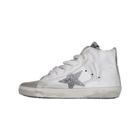 Golden Goose White Leather - Silver Glitter Francy Sneakers