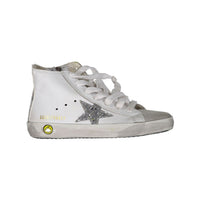Golden Goose White Leather - Silver Glitter Francy Sneakers