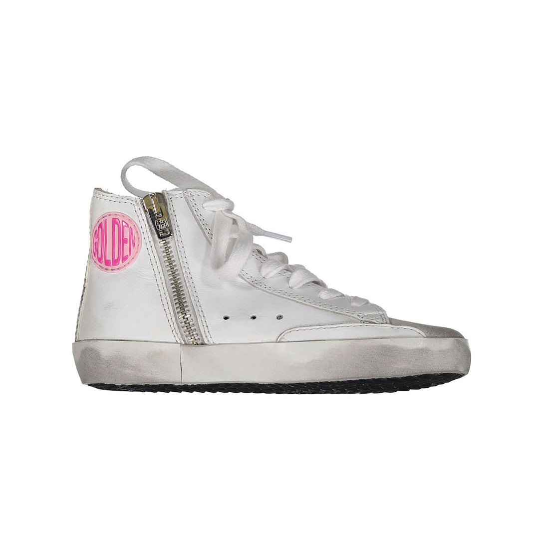 Golden Goose White Leather - Silver Glitter Francy Sneakers