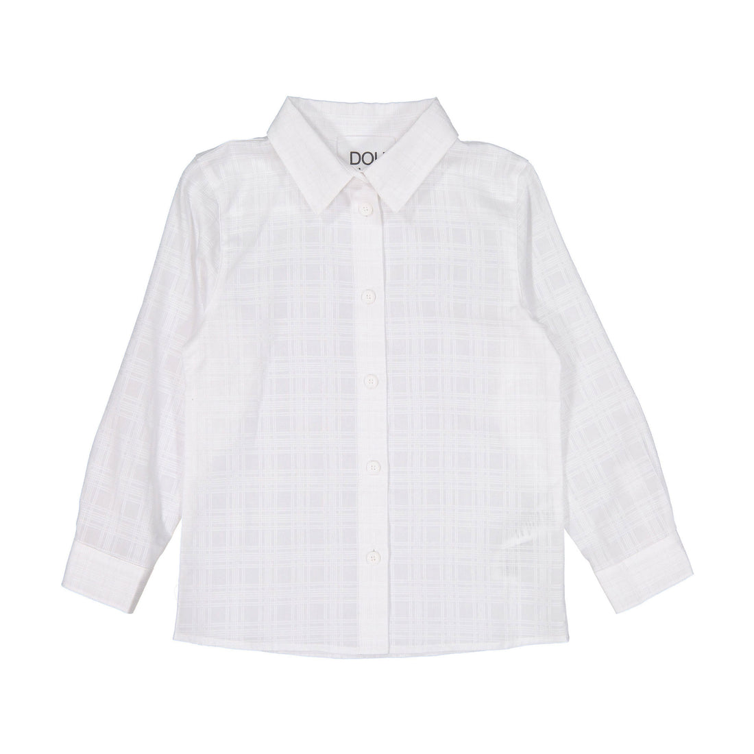 DOUDOU White Plaid Shirt