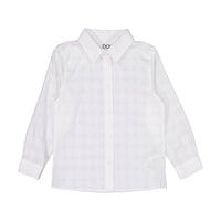 DOUDOU White Plaid Shirt