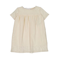 DOUDOU Cream Crochet Dress
