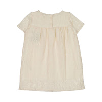DOUDOU Cream Crochet Dress
