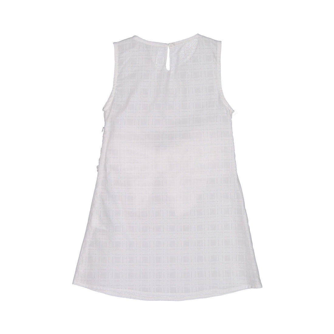DOUDOU White Plaid Bow Dress