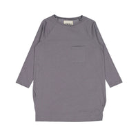 DOUDOU Grey Pocket Jersey Logo Dress