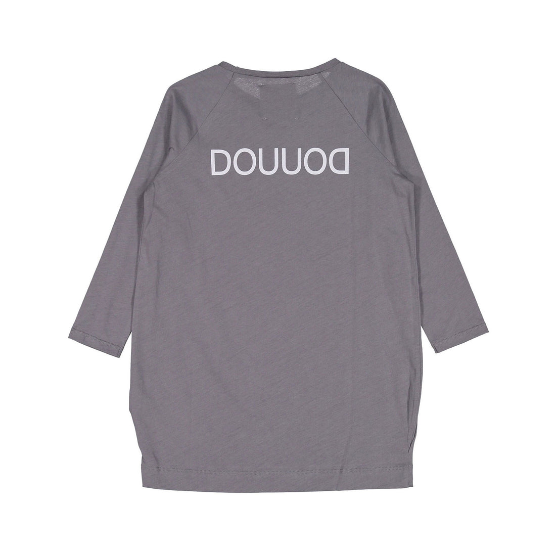 DOUDOU Grey Pocket Jersey Logo Dress