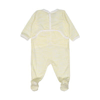 Petit Bateau Pale Yellow Stripe Mirou Footie