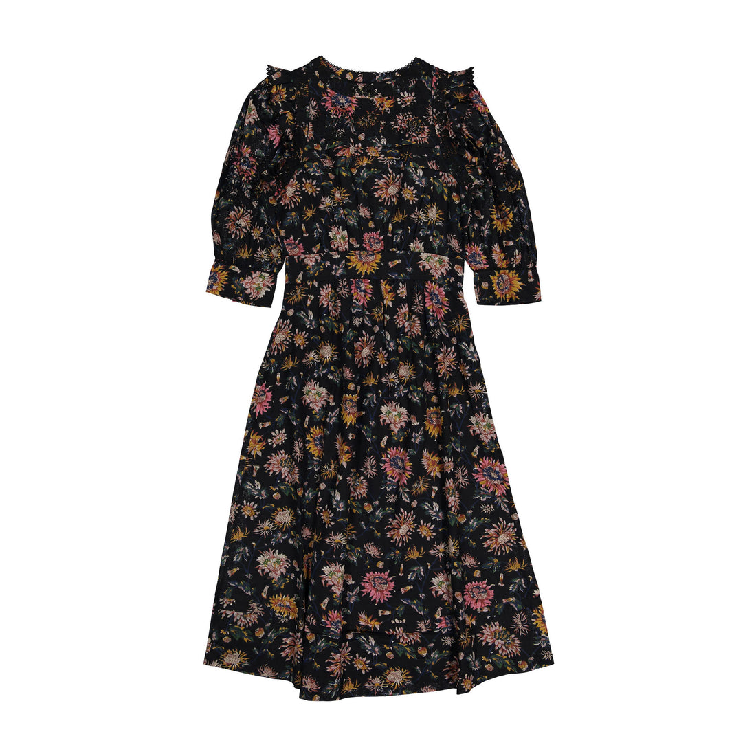 Soeur Black Floral Isa Dress
