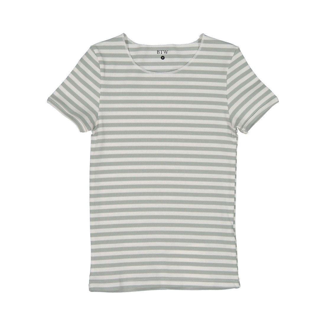 BTW Mint Stripe Ribbed Top