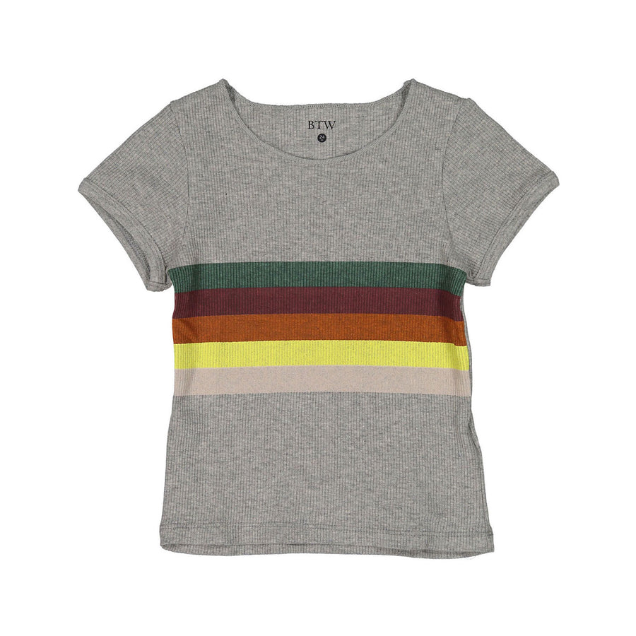 BTW Grey Chest Stripe Tee