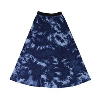 FYI Denim Tie Die Maxi Skirt