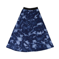 FYI Denim Tie Die Maxi Skirt