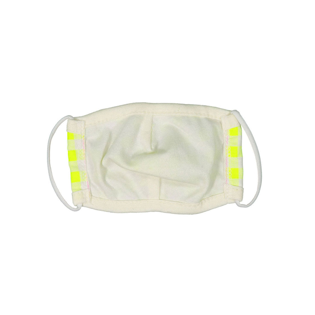 Ladida Neon Yellow Check Double Layer Face Mask