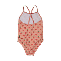 Oeuf Tomato Print Ruffle Swimsuit