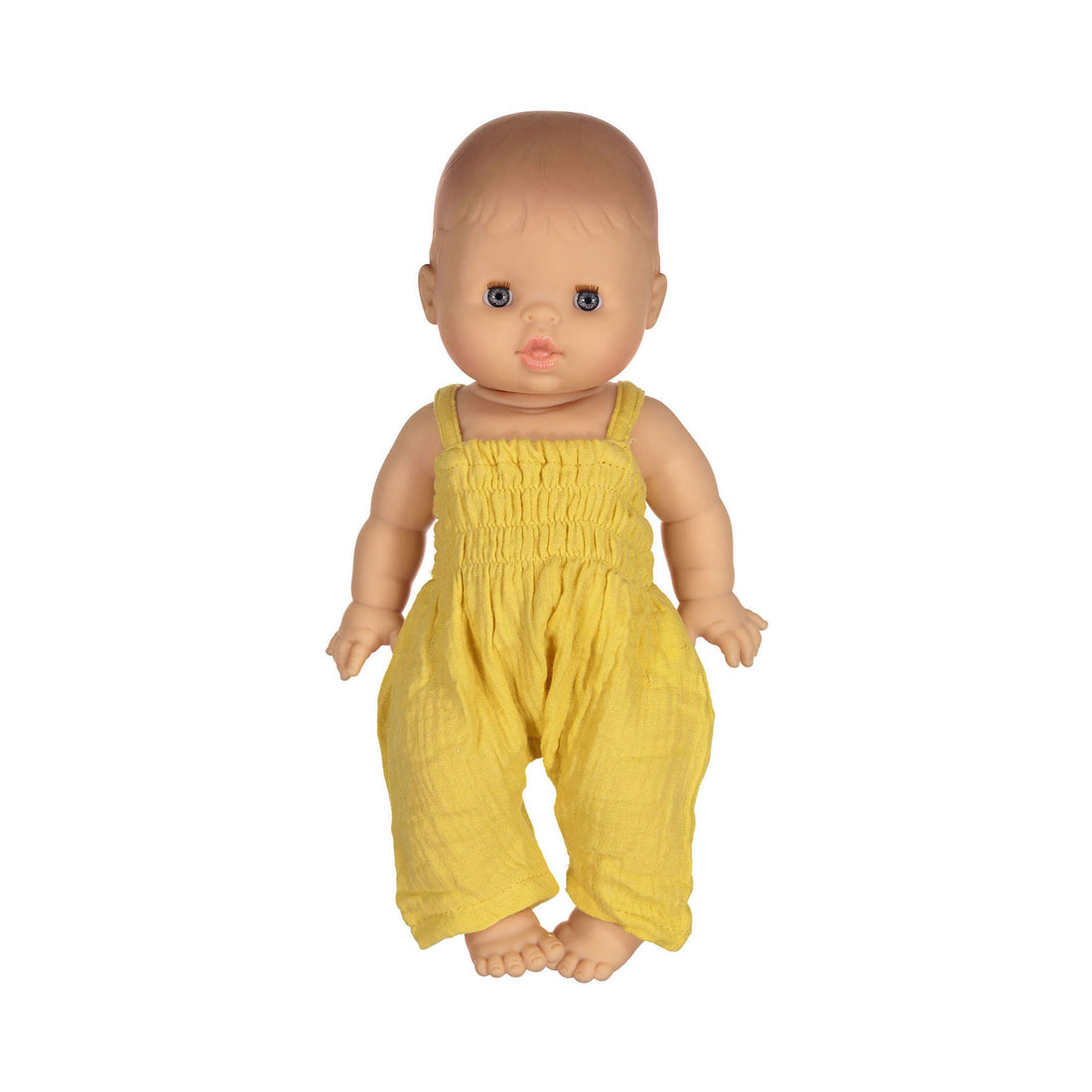 Minikane Mustard Bonnie Smocked Romper