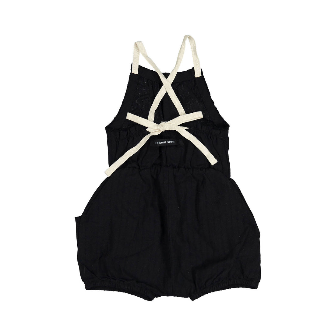 Little Creative Factory Black Baby Crushed Cotton Short Jumpsuit