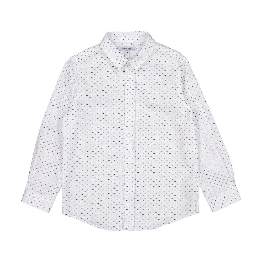 Boys and Arrows White Stitched Dots Shirt