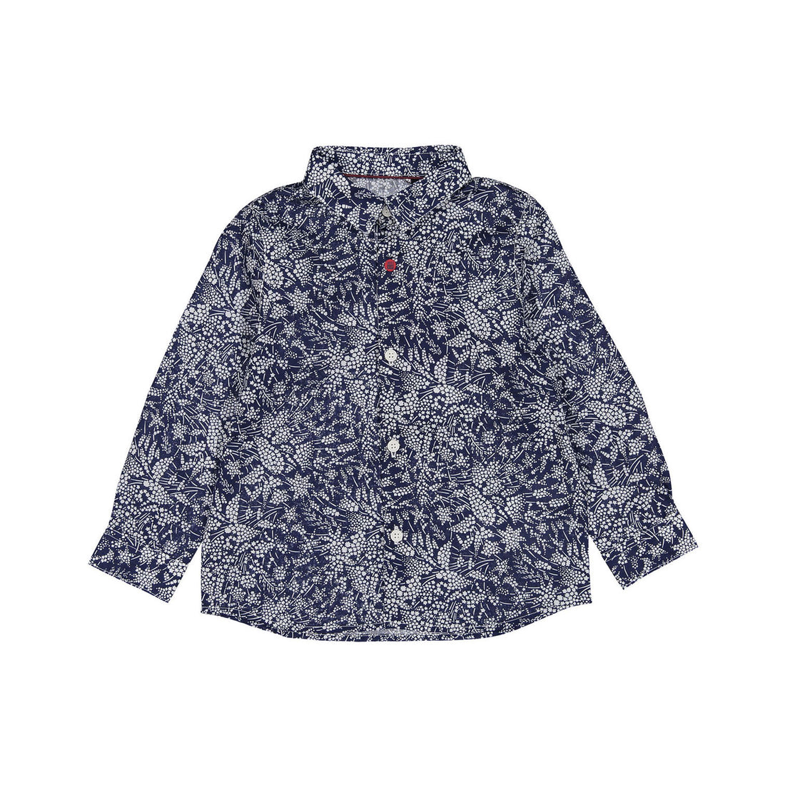 IKKS Navy Printed Button Down Shirt Cargo