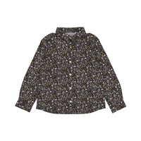IKKS Black Baby Long Sleeve Printed Button Down Shirt Rock