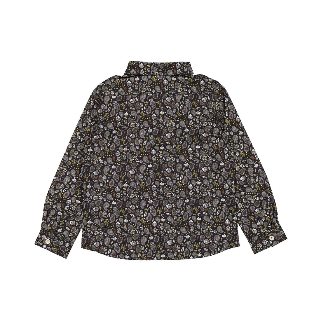 IKKS Black Baby Long Sleeve Printed Button Down Shirt Rock