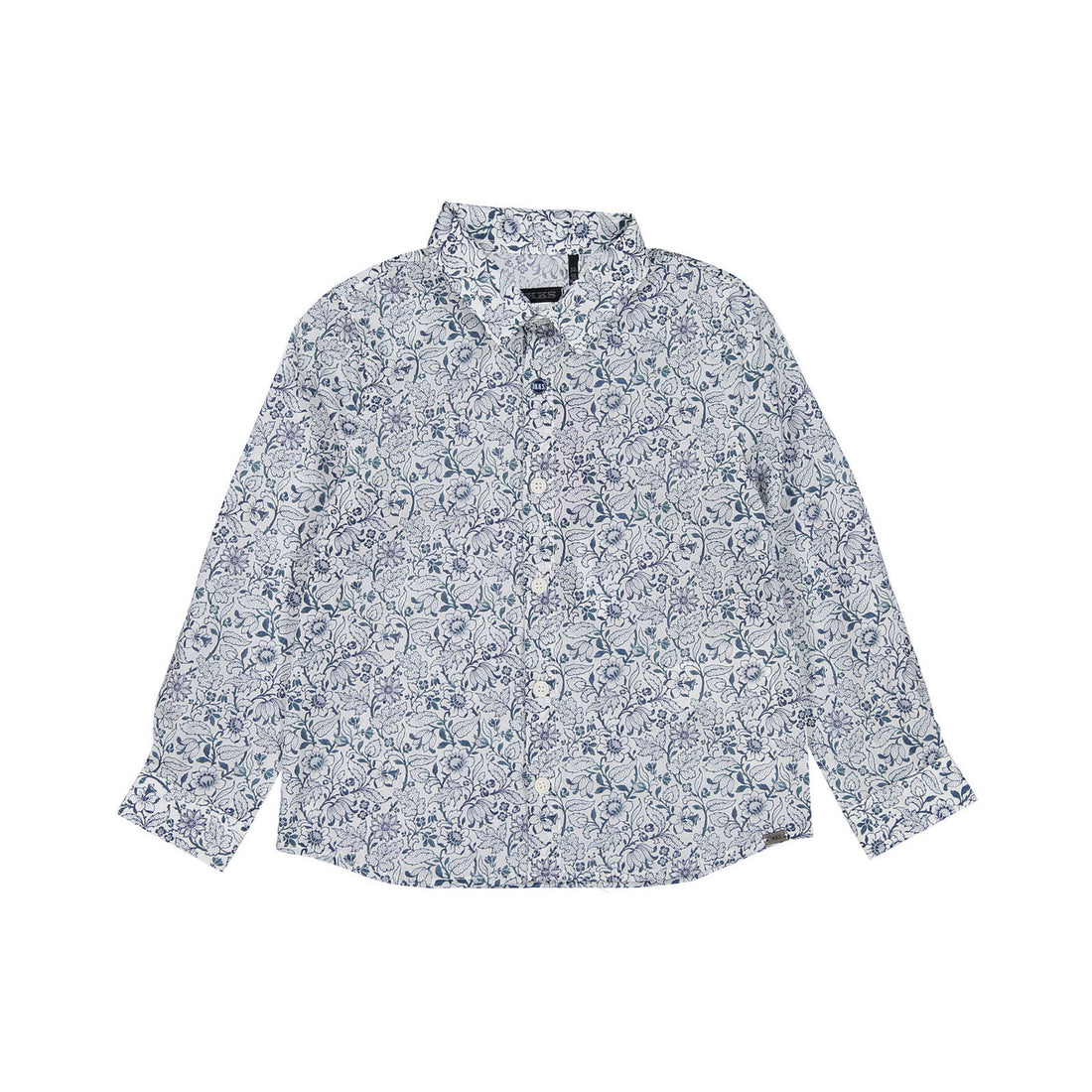 IKKS White Floral Button Down Shirt Floral