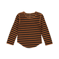 BTW Black + Brown Stripe Tee