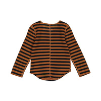 BTW Black + Brown Stripe Tee