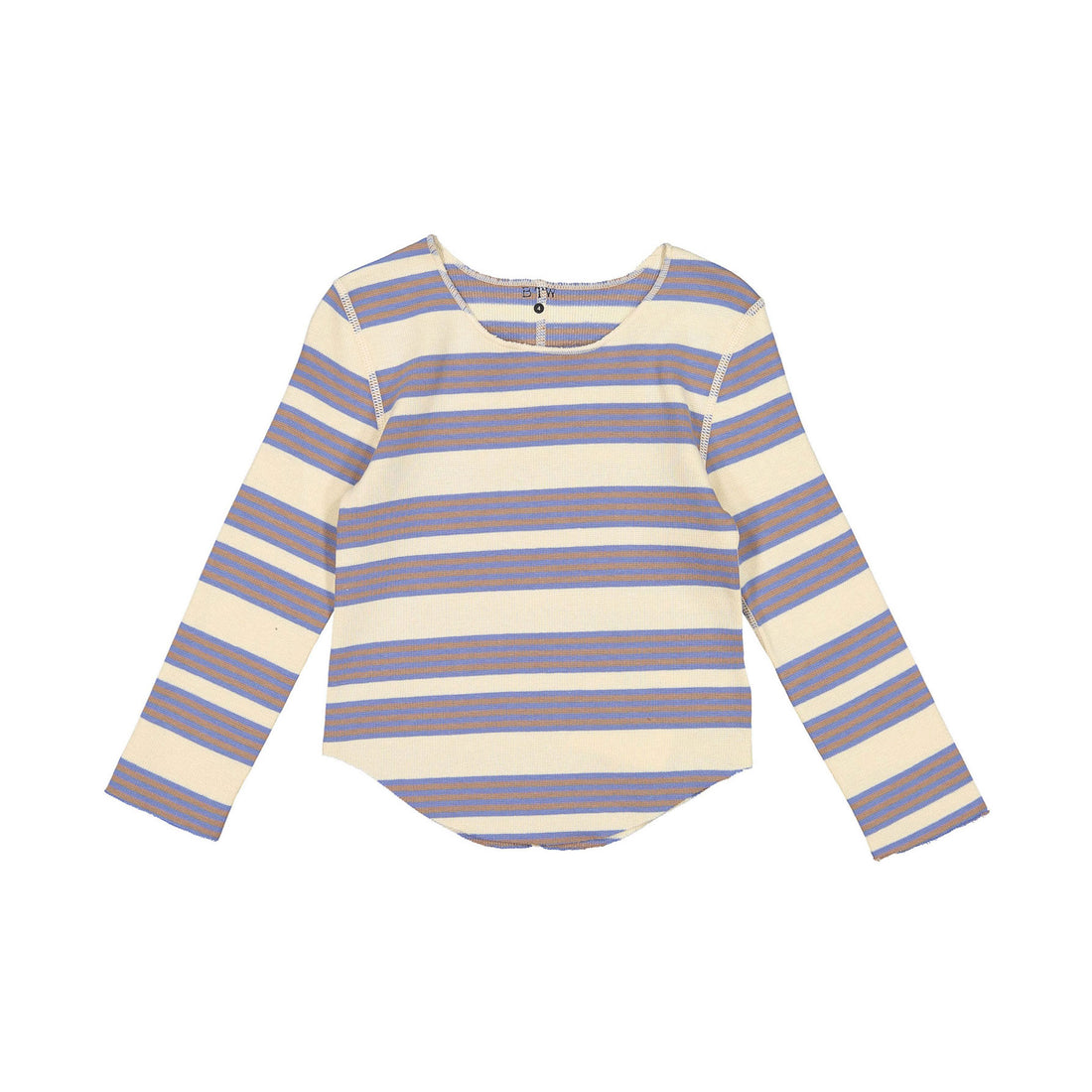 BTW Sky + Grey Stripe Tee