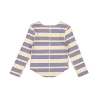 BTW Sky + Grey Stripe Tee