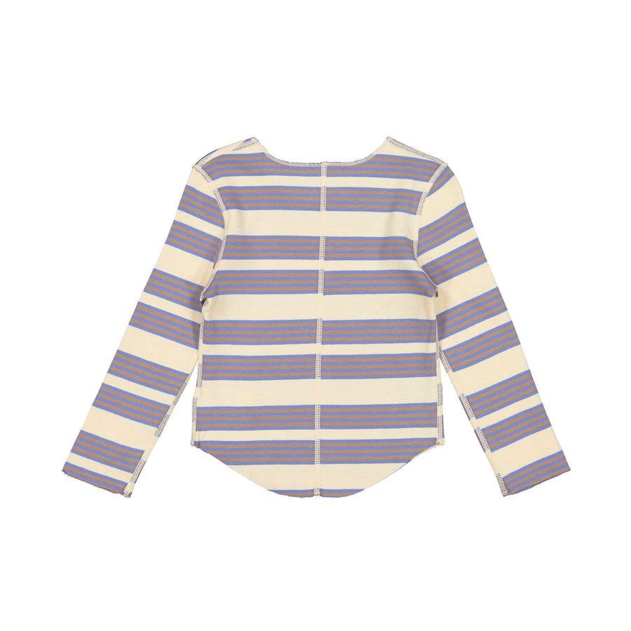 BTW Sky + Grey Stripe Tee