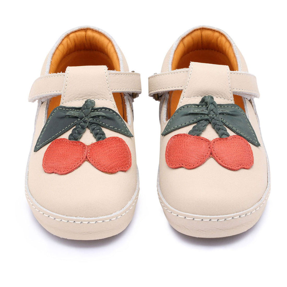 Donsje Cream Clay Leather Cherry Bowi Shoes