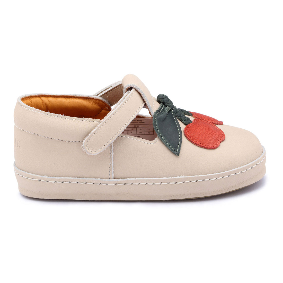 Donsje Cream Clay Leather Cherry Bowi Shoes