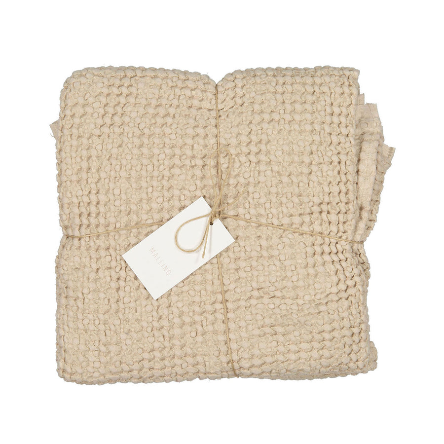Mallino Waffle Blanket - Almond