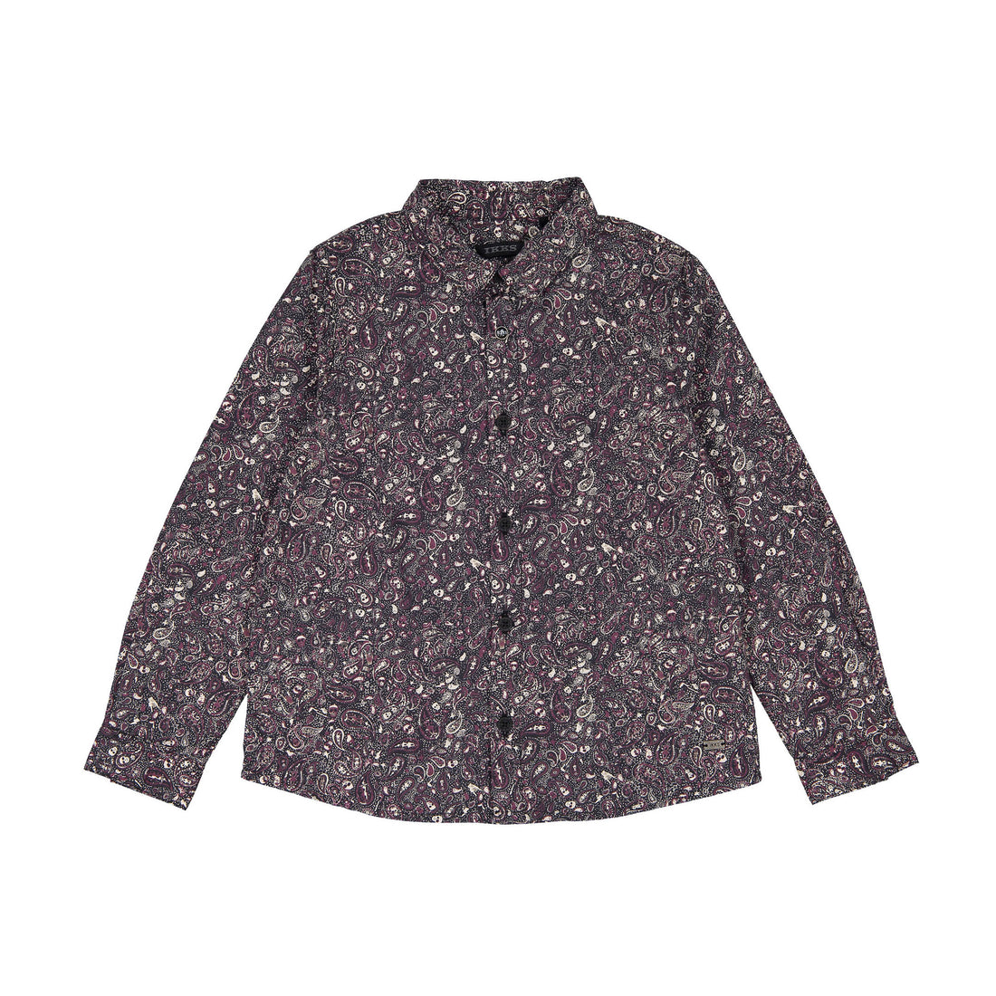 IKKS Black Paisley Button Down Shirt
