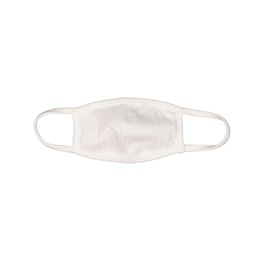 FYI White Ribbed Face Mask