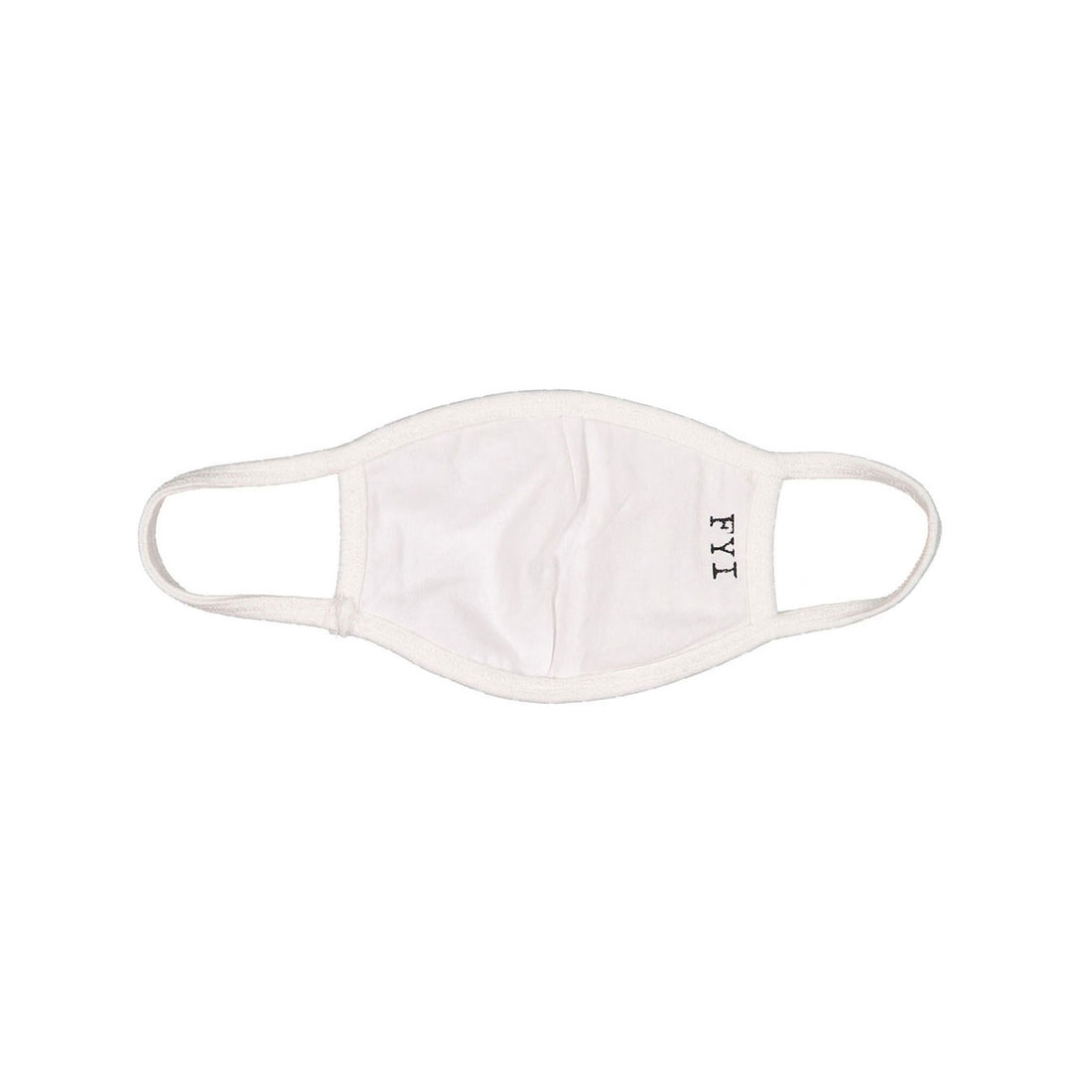 FYI White Ribbed Face Mask