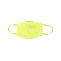 FYI Neon Green Ribbed Face Mask