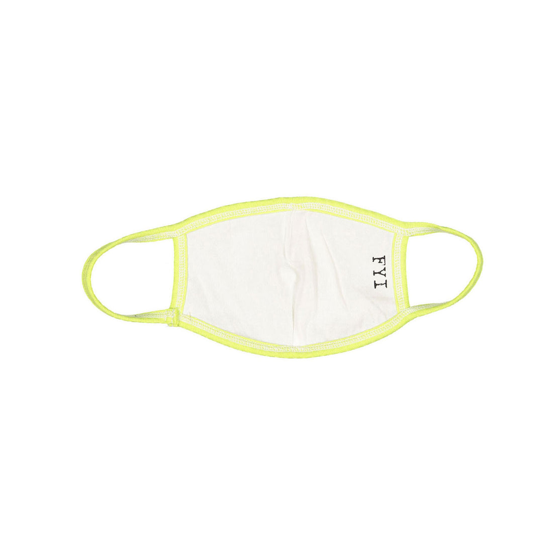 FYI Neon Green Ribbed Face Mask