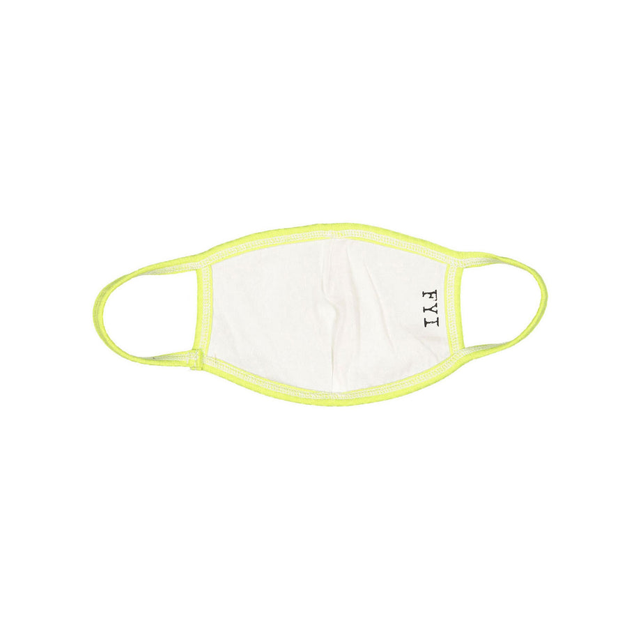 FYI Neon Green Ribbed Face Mask