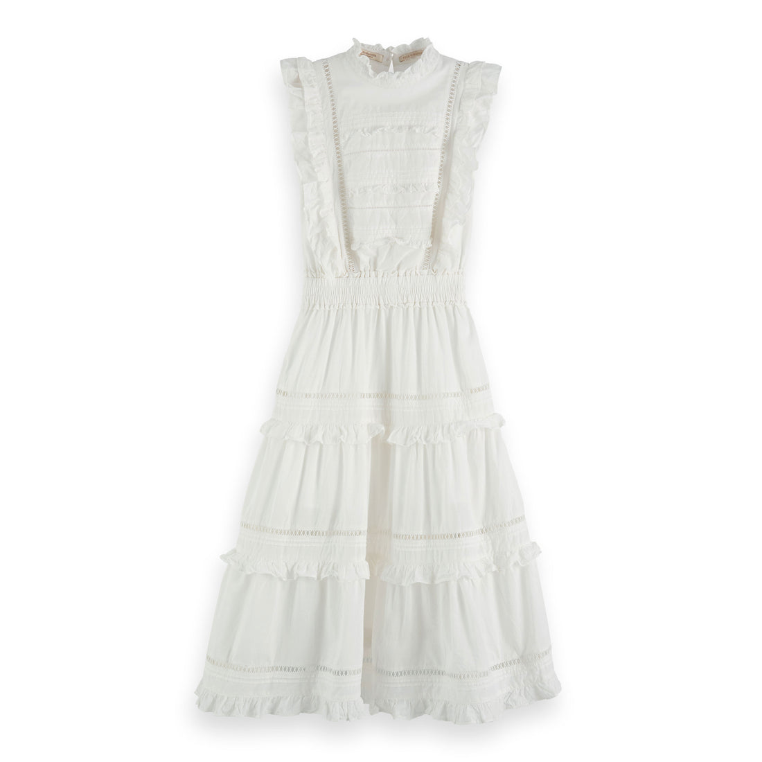 Scotch Shrunk Off White Lace Detailed Maxi Dress